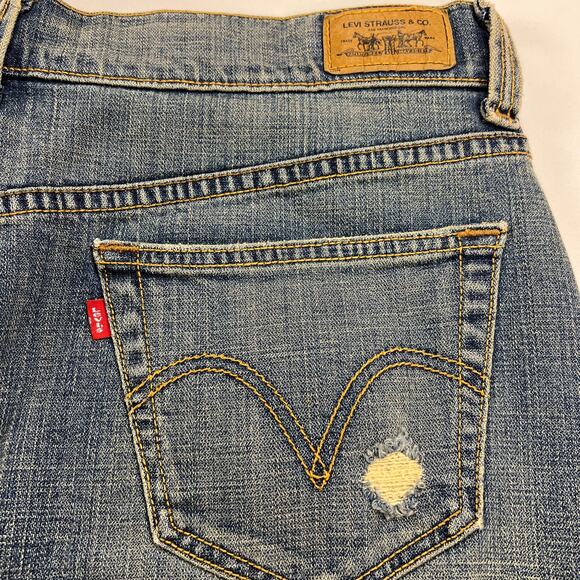 Levi's Almost Vintage Deconstructed Denim A-Line Skirt Five Pocket Size 14 - Picture 11 of 13